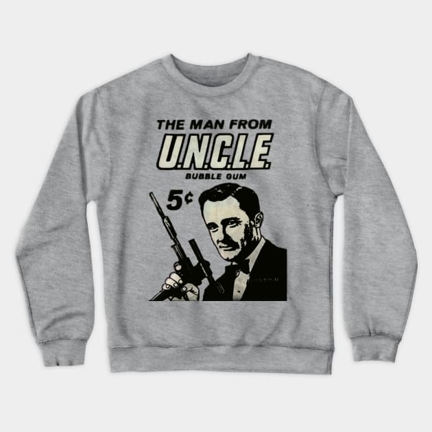 Vintage Man From U.N.C.L.E. with Napoleon Solo - Authentic, Distressed Crewneck Sweatshirt by offsetvinylfilm